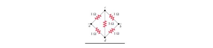 Exercise 5 Consider Five Resistors Connected As Shown In Figure Find The Equivalent Resistance Between Points A And B 2