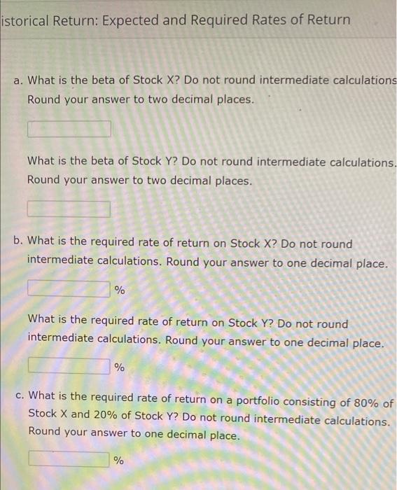 Video Excel Online Structured Activity Historical Return Expected And Required Rates Of Return You Have Observed The F 2
