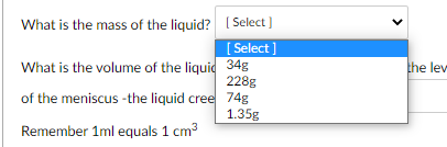 Part 1 A Determine The Density Of A Liquid By Examining The Photos Of A Graduated Cylinder On A Balance That Same Grad 3
