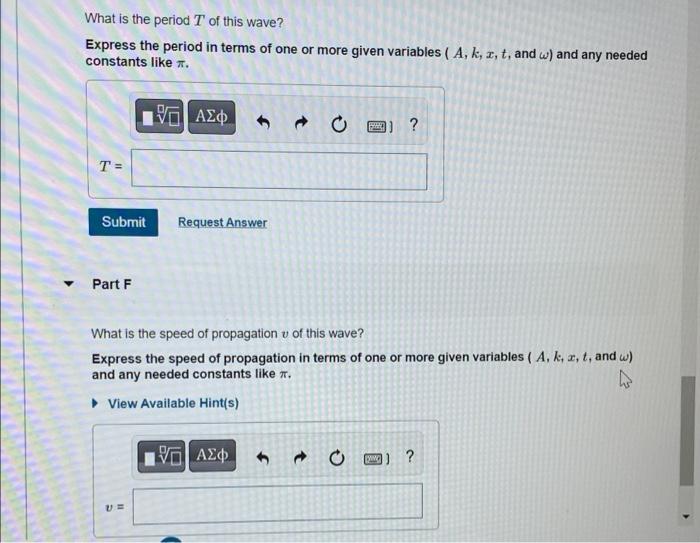 Learning Goal To Understand The Standard Formula For A Sinusoidal Traveling Wave One Formula For A Wave With A Y Displ 3