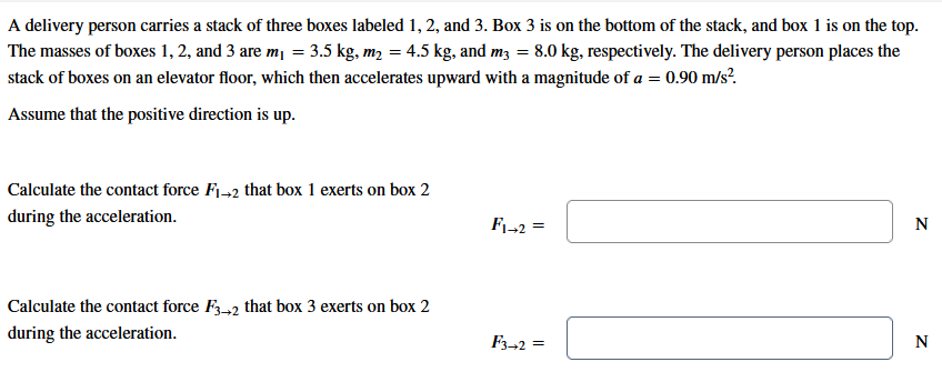 A Delivery Person Carries A Stack Of Three Boxes Labeled 1 2 And 3 Box 3 Is On The Bottom Of The Stack And Box 1 Is 1