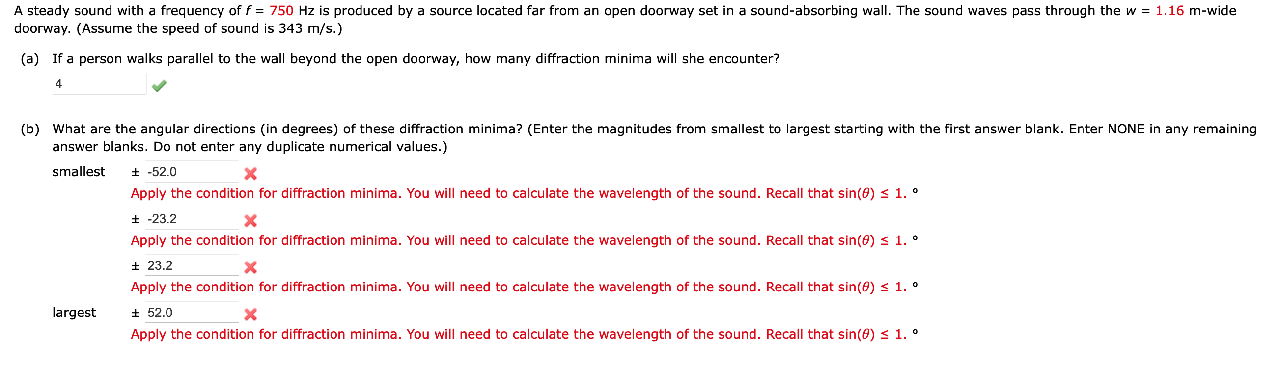 A Steady Sound With A Frequency Of F 750 Hz Is Produced By A Source Located Far From An Open Doorway Set In A Sound Ab 1