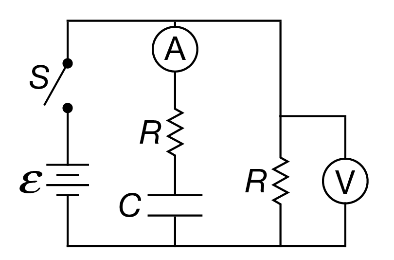 A R E Rs V C A Capacitor Using A New Dielectric Will Be Tested By Connecting It In The Circuit Shown Above With Two 1