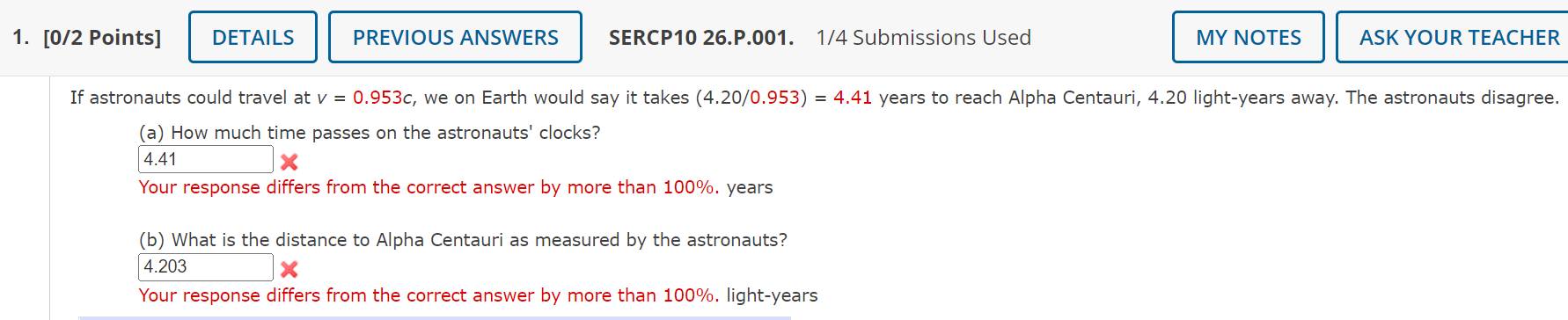1 0 2 Points Details Previous Answers Sercp10 26 P 001 1 4 Submissions Used My Notes Ask Your Teacher If Astronauts 1