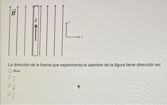 B X La Direccion De La Fuerza Que Experimenta El Alambre De La Figura Tiene Direcc D 1 Pa B X La Direccion De La Fu 2