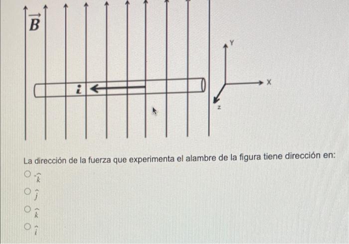 B X La Direccion De La Fuerza Que Experimenta El Alambre De La Figura Tiene Direcc D 1 Pa B X La Direccion De La Fu 6