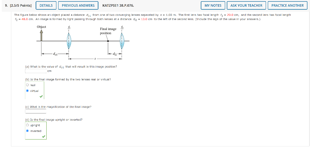 9 2 5 5 Points Details Previous Answers Katzpse1 38 P 076 My Notes Ask Your Teacher Practice Another The Figure Belo 1