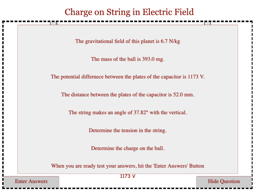 Charge On String In Electric Field Aviary Problem Determine The Charge On A Pith Ball That Is Suspended In A Charged Ca 3