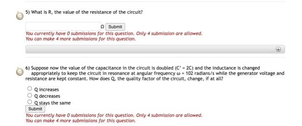 Ac Circuit In Resonance 1 2 3 4 5 6 7 A Circuit Is Constructed With An Ac Generator A Resistor Capacitor And Inductor 2