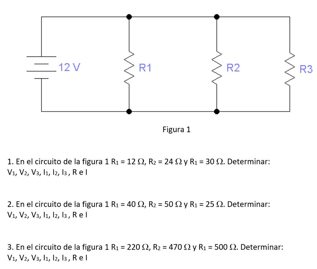 12v R1 R2 R3 Figura 1 1 En El Circuito De La Figura 1 R1 12 12 R2 24 2 Y R1 30 12 Determinar V1 V2 V3 11 1 1