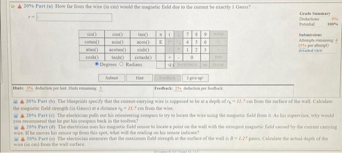 31 Problem 1 Your Apprentice Electrician Has Been Instructed To Locate A Long Straight Vertical Current Carrying W 2