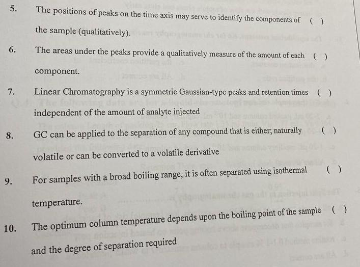 5 The Positions Of Peaks On The Time Axis May Serve To Identify The Components Of The Sample Qualitatively 6 Th 1