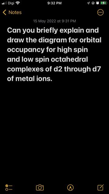 Digi 9 32 Pm Notes 15 May 2022 At 9 31 Pm Can You Briefly Explain And Draw The Diagram For Orbital Occupancy For High 1