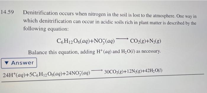 14 59 Denitrification Occurs When Nitrogen In The Soil Is Lost To The Atmosphere One Way In Which Denitrification Can O 1