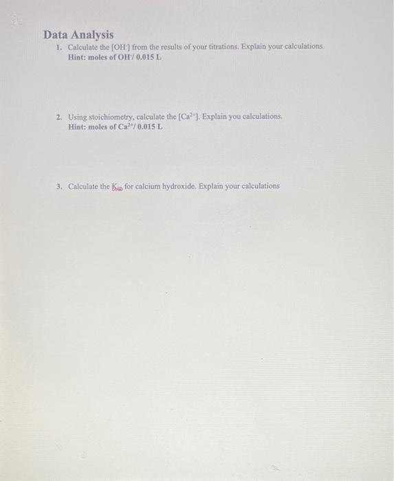Determining The K Of Calcium Hydroxide Watch The Following Video Https Www Youtube Com Watch V Pyfopszhc74 Complet 3