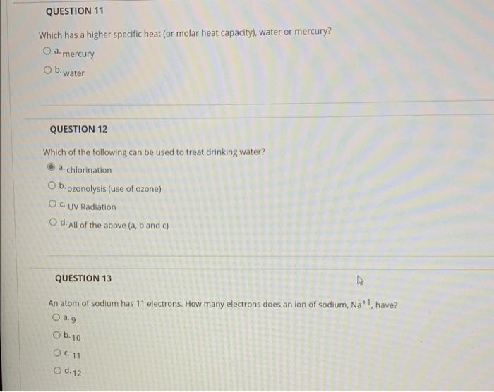 Question 1 True Or False All Methods Of Treating Water Have Both Advantages Benefits And Drawbacks True False Questi 4