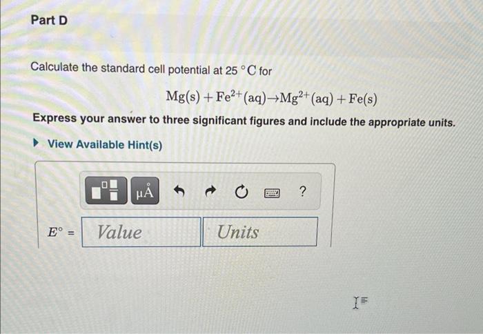 I Learning Goal To Learn How To Use The Nernst Equation The Standard Reduction Potentials Listed In Any Reference Tabl 3