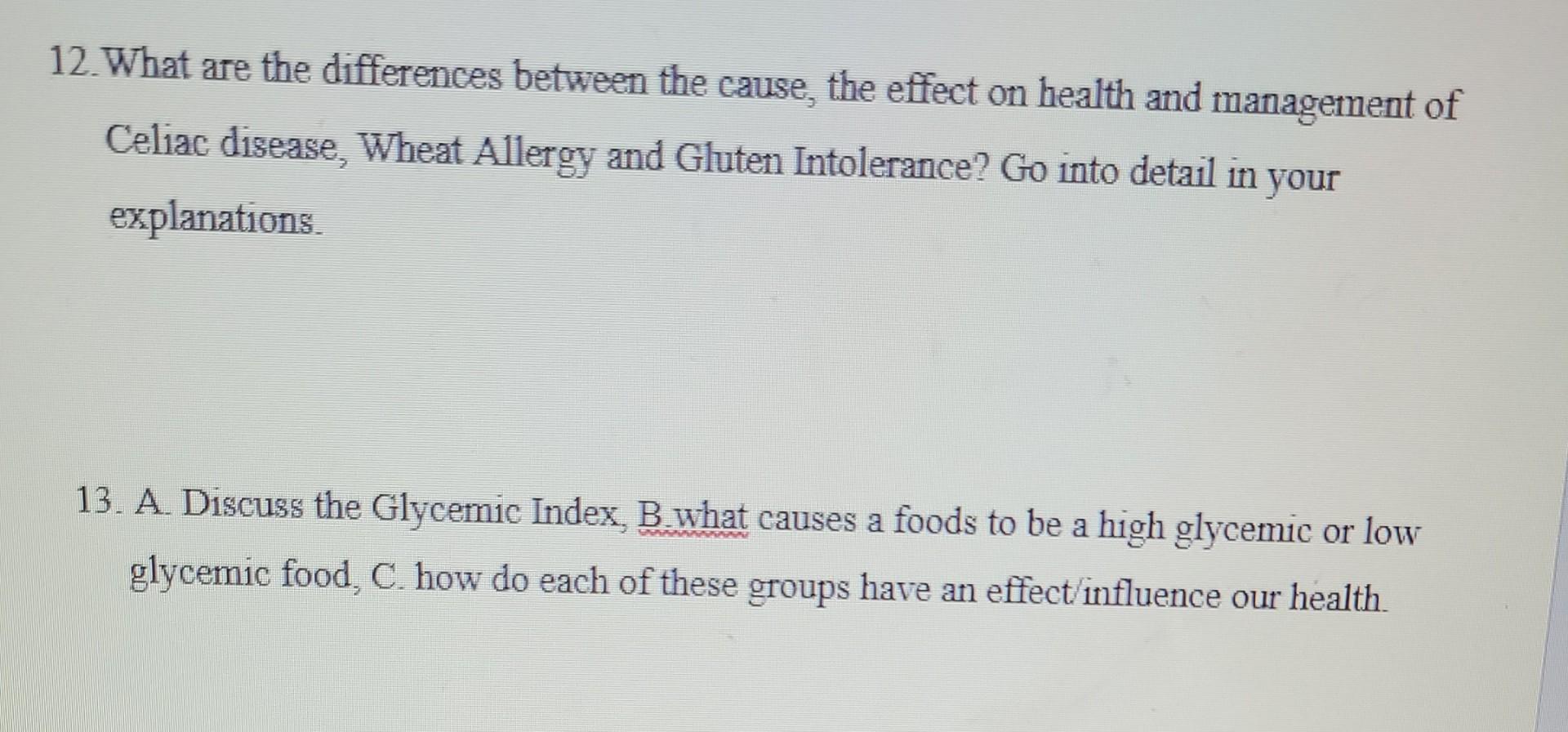 12 What Are The Differences Between The Cause The Effect On Health And Management Of Celiac Disease Wheat Allergy And 1