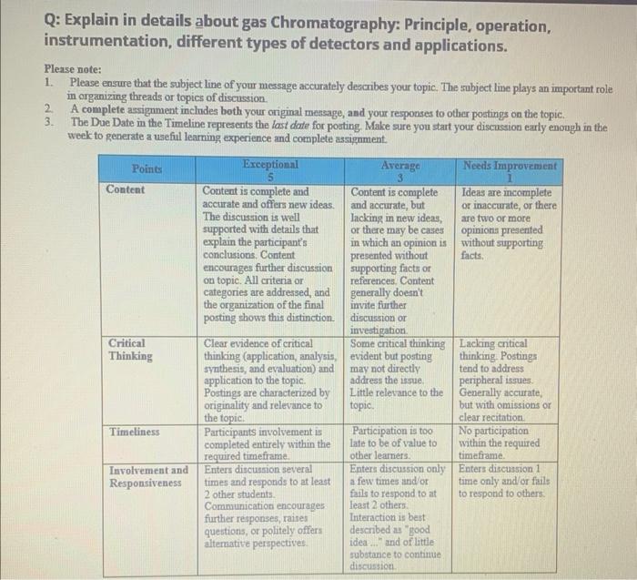 Are Two Or More Q Explain In Details About Gas Chromatography Principle Operation Instrumentation Different Types O 1