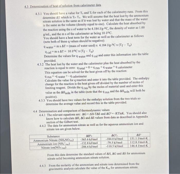 1 Gravimetric Determination Of Kn Mass Of Evap Dish Tare 20 9522 Calculated Values Mass Of Evap Dish Gross 215764 R 5