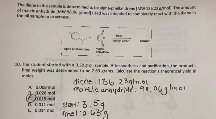 Of Maleic Anhydride Mw 98 06 G Mol Used Was Intended To Completely React With The Diene In The Diene In The Sample Is 1