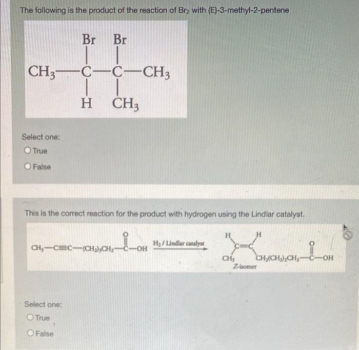 What Is The Product Of The Reaction Of Hbr With Z 2 Hexene A Br H Ch3 C C Ch2ch2ch3 H H O B H Br H C C Ch2ch3 H 2