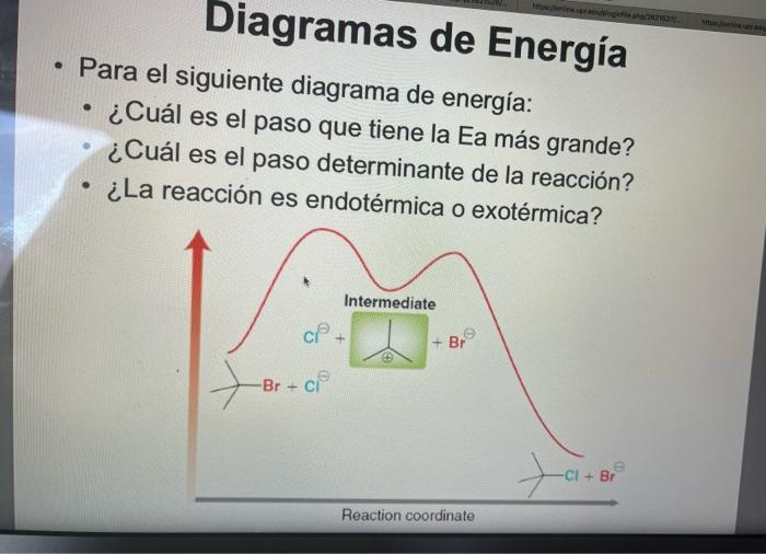 Energy Diagrams For The Following Energy Diagram Which Step Has The Largest Ea What Is The Determining Step Of The Rea 1