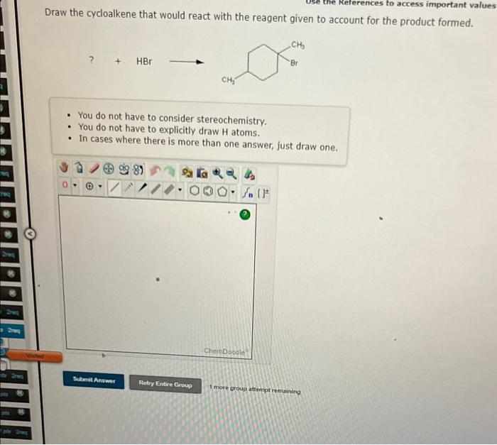 Name The Alkene That Would React With Bromine To Form The Following Br Br Ch Ch Ch Chchch 19 Name Of Alkene Submit A 4