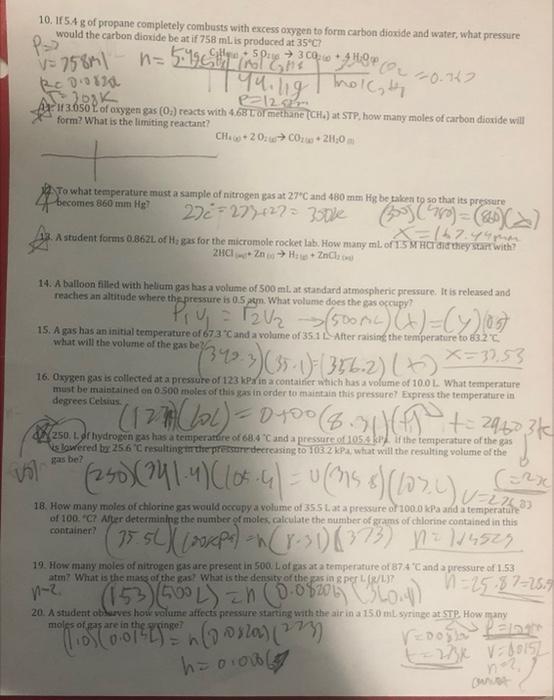 U8 Test Review General Topics To Understand 1 The Gas Laws 5 What Is The Ideal Gas Constant And When Do You Boyle 2