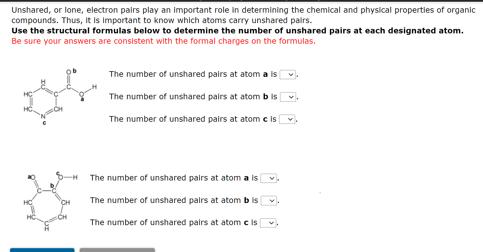Unshared Or Lone Electron Pairs Play An Important Role In Determining The Chemical And Physical Properties Of Organic 1