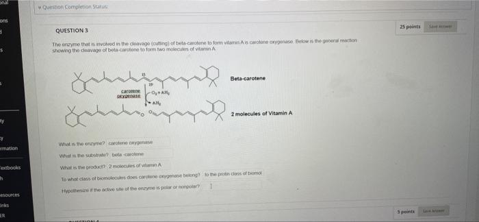 Question Completion Status 5 Points Question 1 Which Of The Following Statements Does Not Os Competitive Inhibition A 4