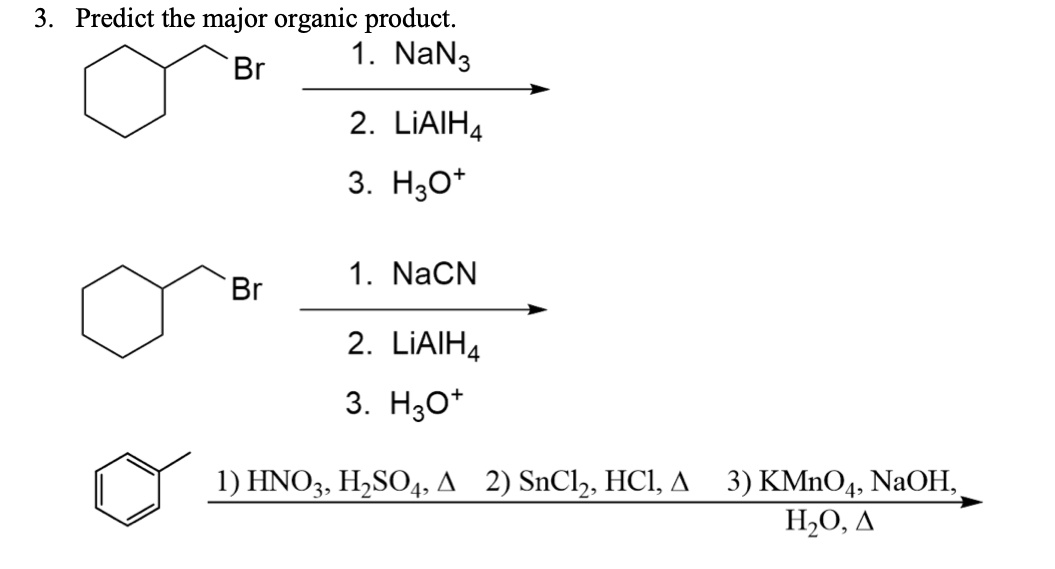 Predict The Major Organic Product 1
