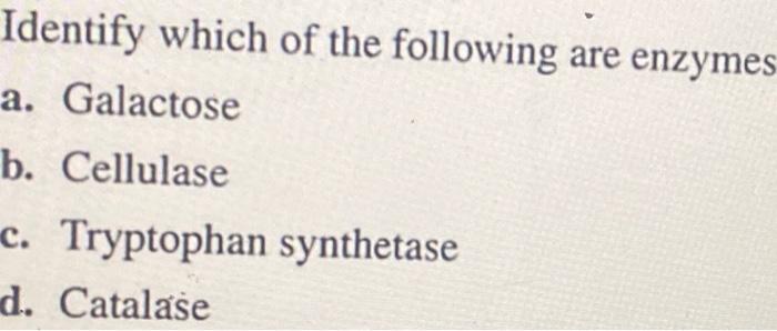 Match The Following Enzymes And Substrates Enzyme Substrate A Chitinase Peroxides B Hyaluronidase Urea C Peroxidase 2
