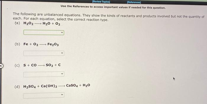 Review Toples References Use The References To Access Important Values If Needed For This Question The Following Ar 1