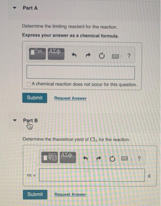 Consider The Reaction Between Hcl And 02 4 Hcl 9 02 9 2 H20 1 2 C1 G When 63 1 G Of Hcl Are Allowed To Re 2