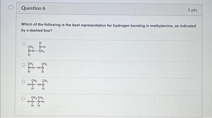 Question 2 1 Pts The Amine Shown Is Quaternary Tertiary Secondary O Primary 1 Ho Question 3 1 Pts 3 What Is The Correc 5
