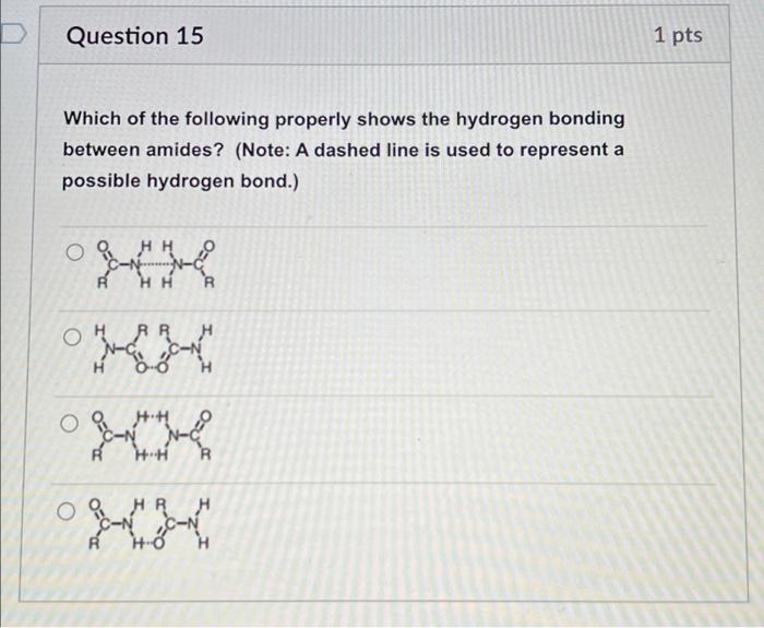Question 7 1 Pts Which Of The Following Amines Has The Lowest Boiling Point Ch Ch A Ch Ch Ch Ni Ch Ch Ch Chinh Nh Ch2 4
