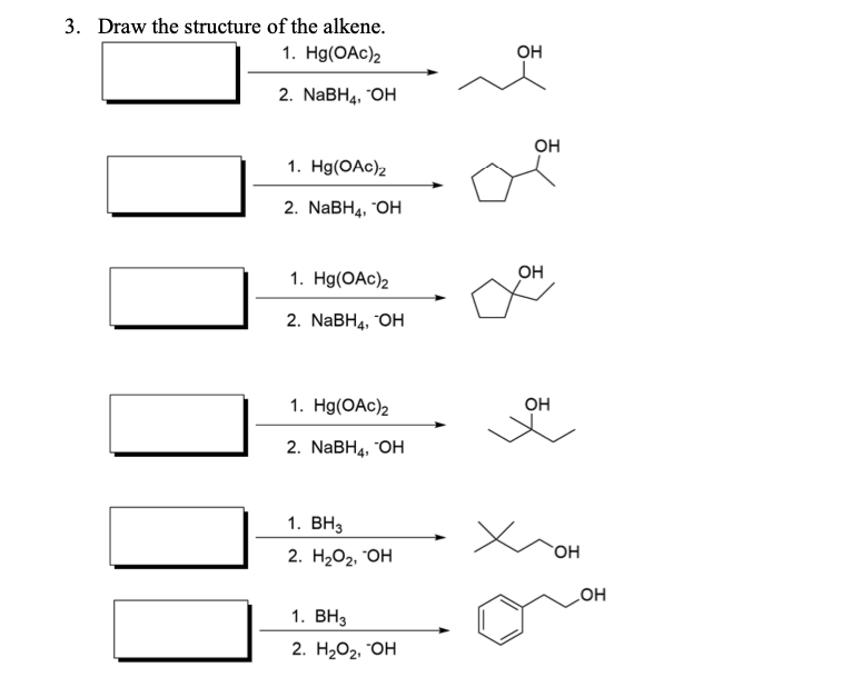 Draw The Structure Of The Alkene 1