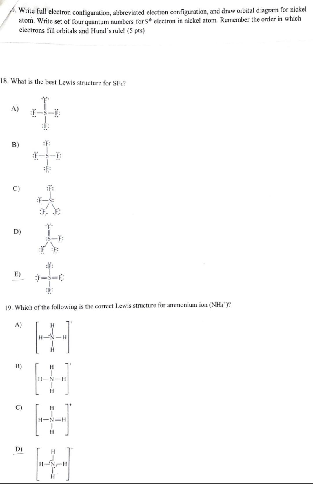 Write Full Electron Configuration Abbreviated Electron Configuration And Draw Orbital Diagram For Nickel Atom Write S 1