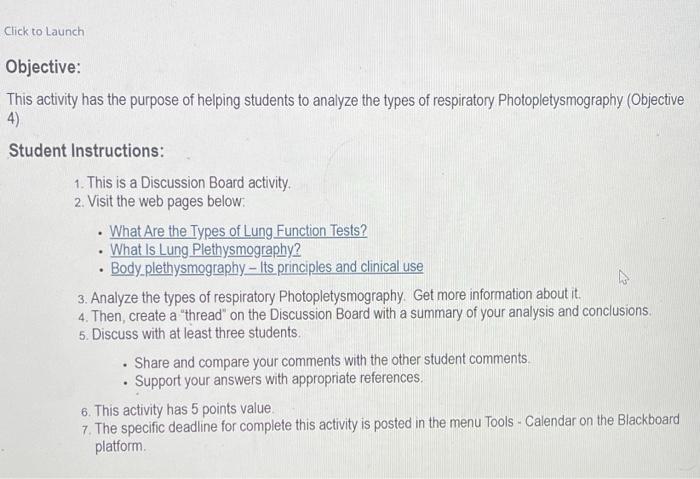 Click To Launch Objective This Activity Has The Purpose Of Helping Students To Analyze The Types Of Respiratory Photo 1