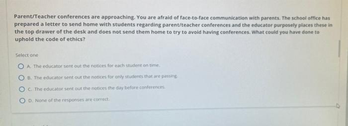 Parent Teacher Conferences Are Approaching You Are Afraid Of Face To Face Communication With Parents The School Office 1