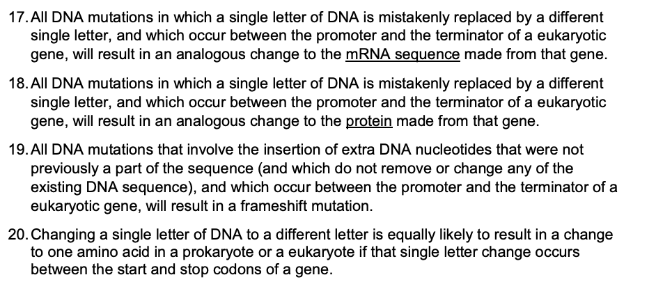 17 All Dna Mutations In Which A Single Letter Of Dna Is Mistakenly Replaced By A Different Single Letter And Which Occ 1
