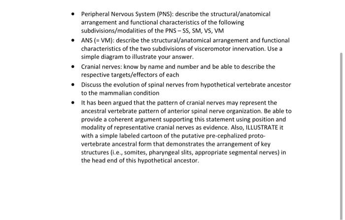 Peripheral Nervous System Pns Describe The Structural Anatomical Arrangement And Functional Characteristics Of The Fo 1