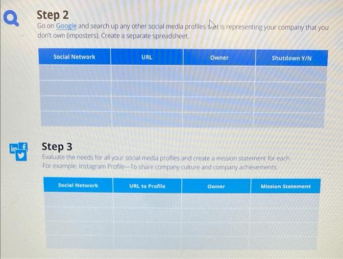 Social Media Audit Template This Template Is To Help You Conduct A Social Media Audit For Your Business Follow These St 2