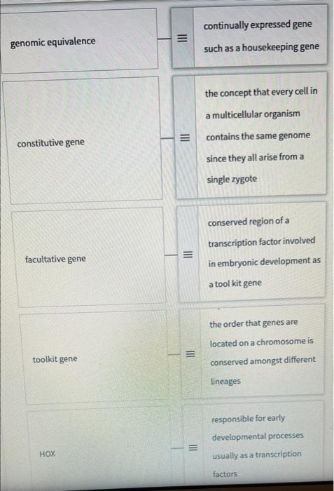Continually Expressed Gene Iii Genomic Equivalence Such As A Housekeeping Gene The Concept That Every Cell In A Multicel 1