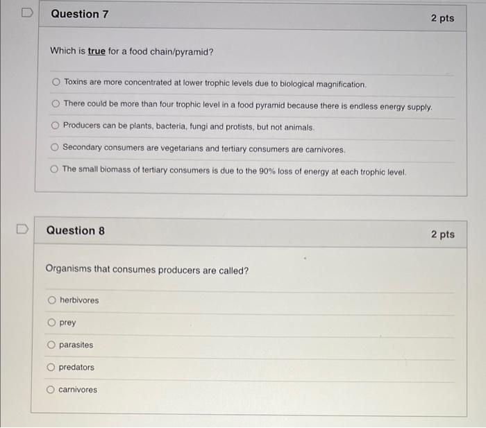 Question 5 2 Pts Which Of The Following Questions Would A Population Ecologist Be Most Interested In Studying What Fact 2