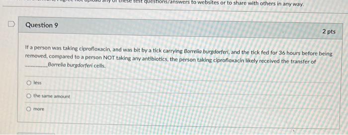 Tiese Test Questions Answers To Websites Or To Share With Others In Any Way Question 9 2 Pts If A Person Was Taking Cipr 1