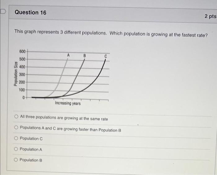 D Question 13 2 Pts In Going From One Trophic Level To The Next Higher Level The Amount Of Organisms Increases The Amou 3