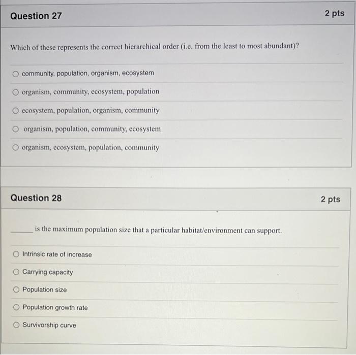 Question 25 2 Pt How Can Introduced Species Disrupt Ecosystem By Causing Habitat Fragmentation By Crowding Out Native S 3