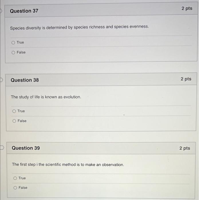 Question 34 2 Pts Southern California S Biome Consist Primarily Of Chaparral True False Question 35 2 Pts In A Logistic 2